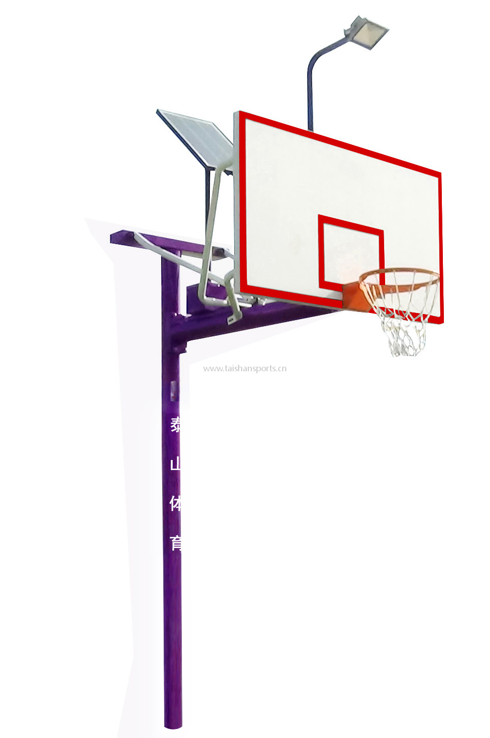 Embedded Solar Basketball Stand