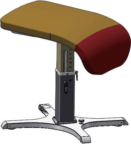 Vaulting Table With Height Adjustment Crank