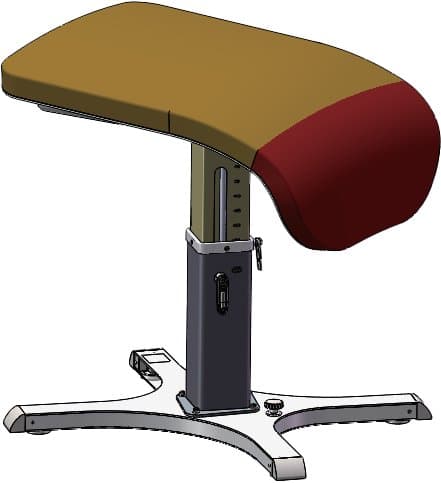 Vaulting Table With Height Adjustment Crank