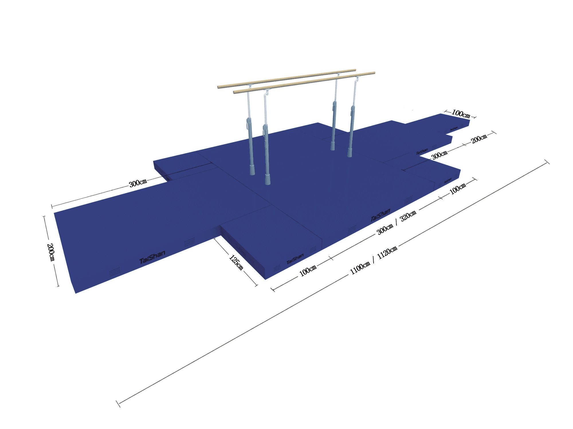 Landing Mat for Parallel Bars (competition type)